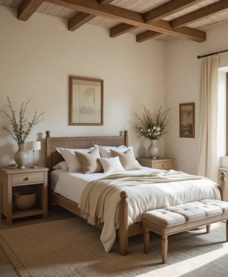 Soft Neutral Tuscan Bedroom