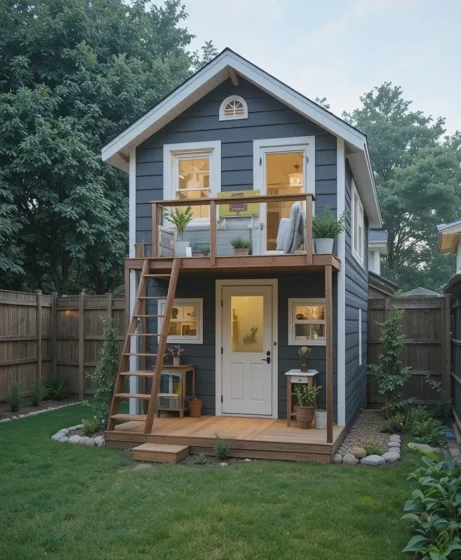 Tiny Guest House with Loft Bedroom