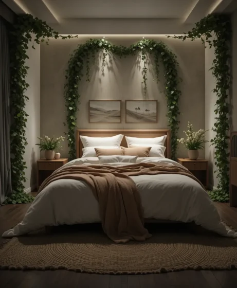 Vines Along Bedside Walls