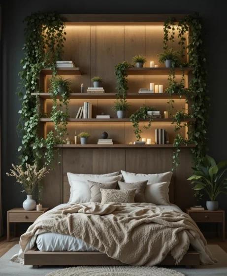 Vines with Floating Shelves