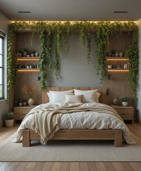 Vines with Wooden Accents