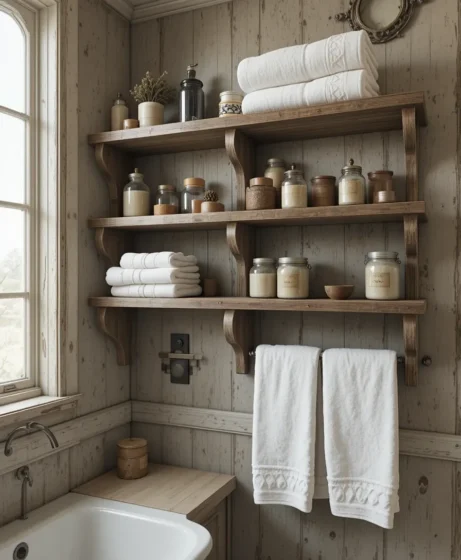 Vintage Wooden Shelving