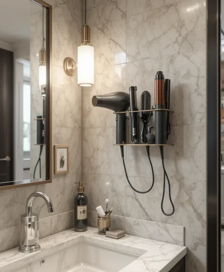 Wall-Mounted Hair Tool Organizer