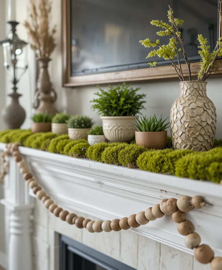 22 Spring Fireplace Mantle Decor Ideas That Instantly Brighten Your Living Room