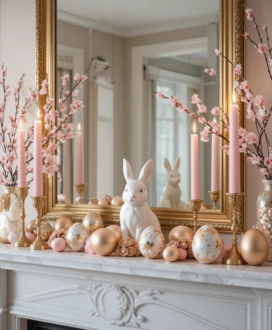 22 Easter Fireplace Mantel Decor Ideas to Brighten Your Spring Home 🐰