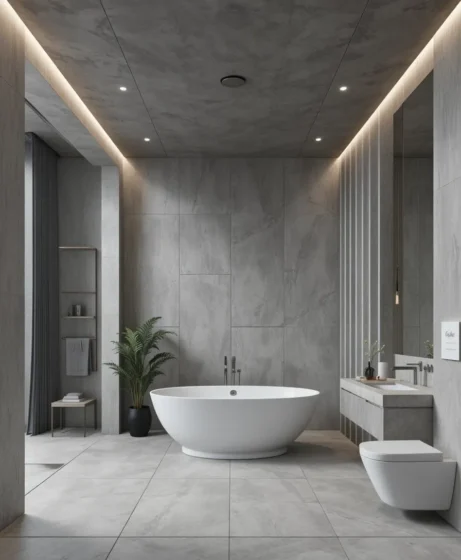 Concrete-Look Ceiling Extension