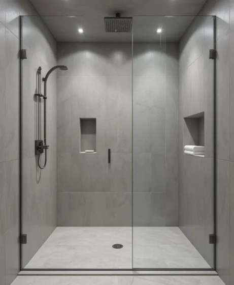 Microcement Walk-In Shower Statement