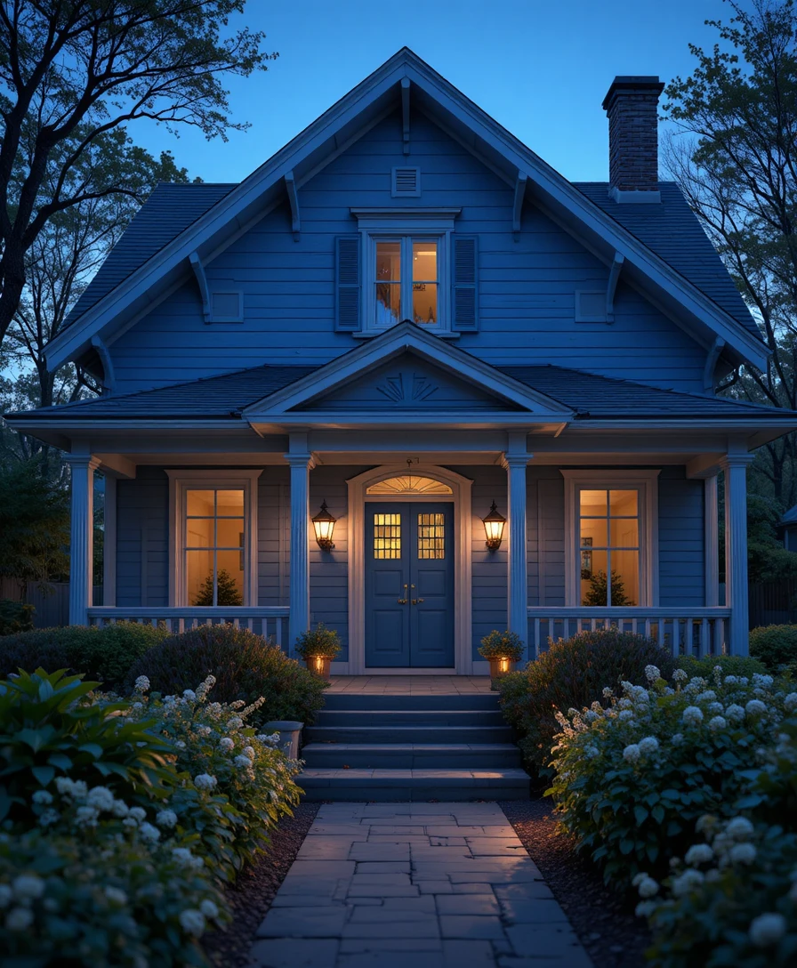 26 Eye-Catching Blue House Exterior Ideas for Show-Stopping Curb Appeal