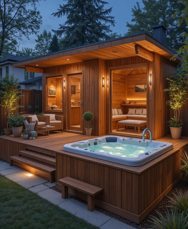 Outdoor Sauna & Hot Tub Ideas