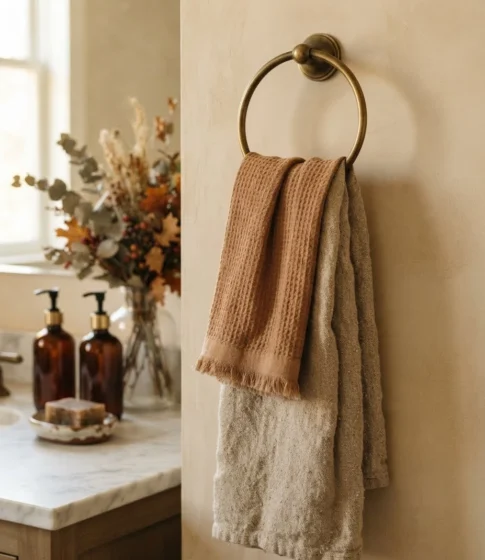 Layered Textured Hand Towels