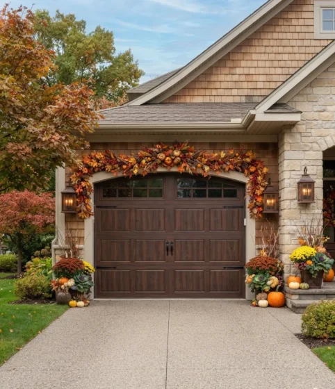 Garage Door Fall Garland