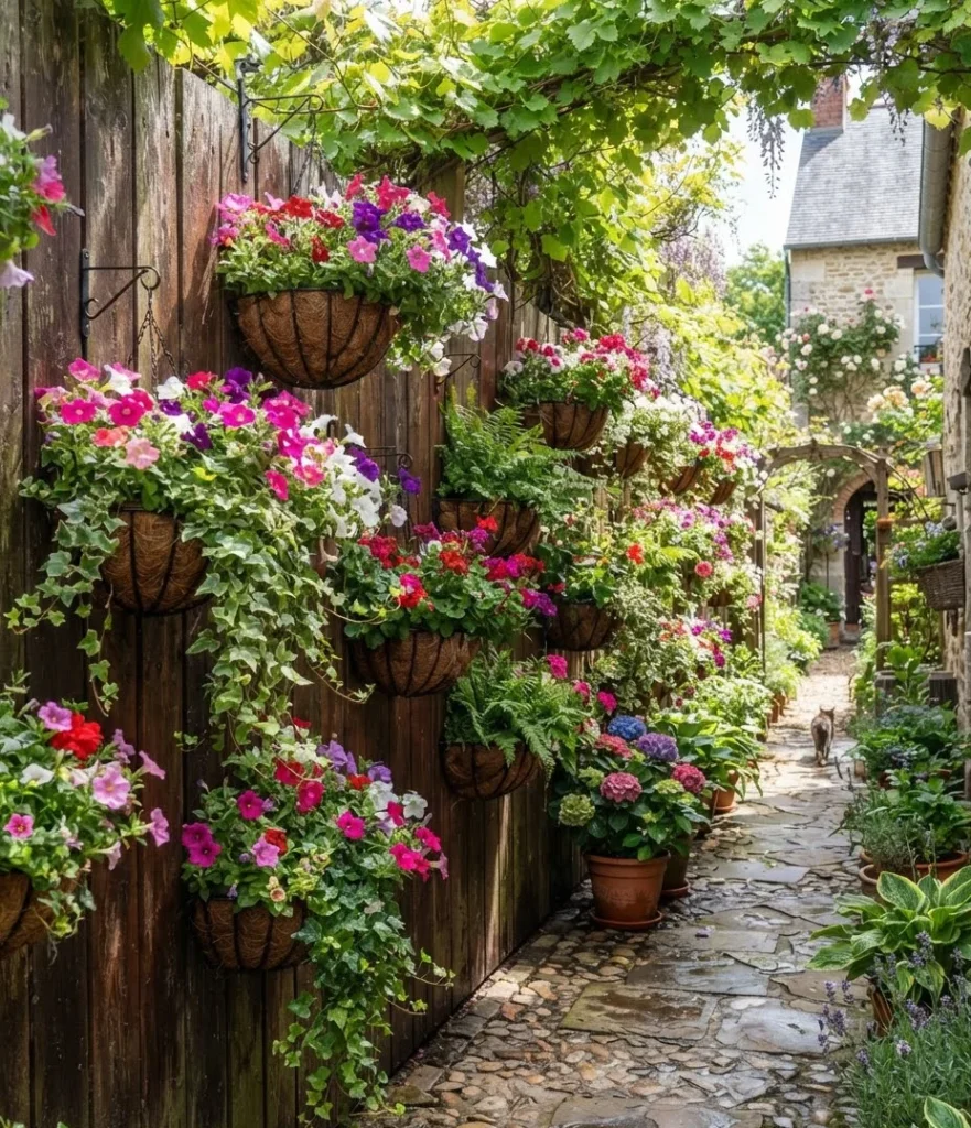 Hanging Basket Wall Display