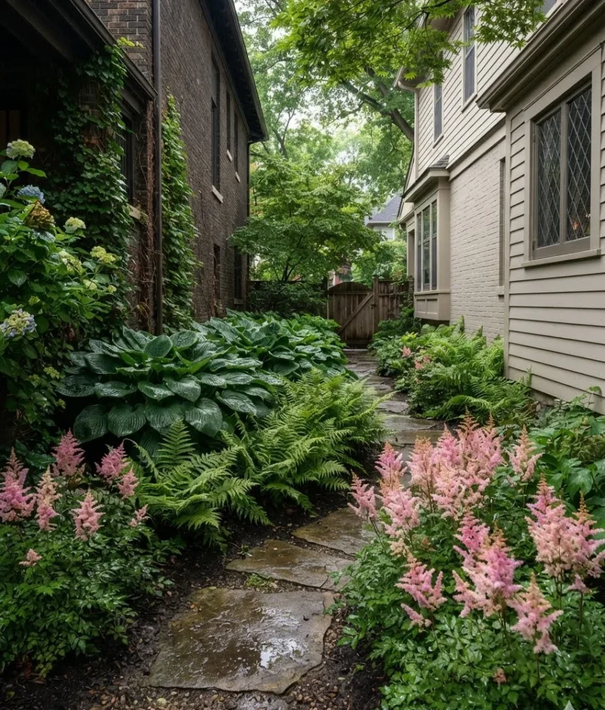 Layered Shade Planting for a Side Yard