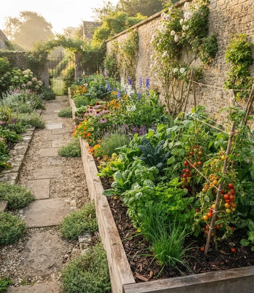 Narrow Raised Bed Row
