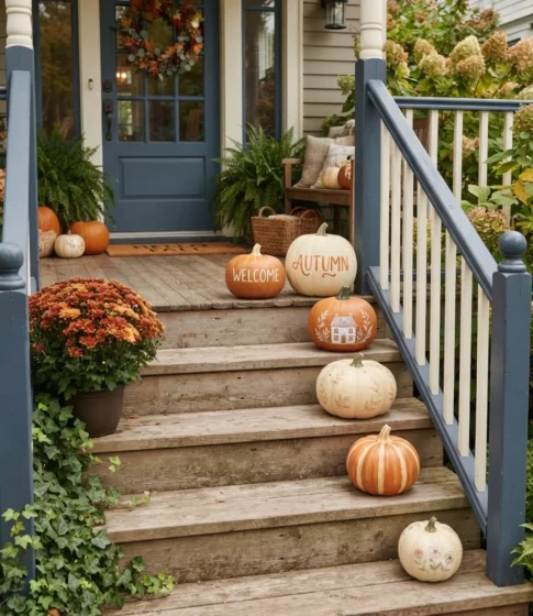 Painted or Carved Pumpkin Steps