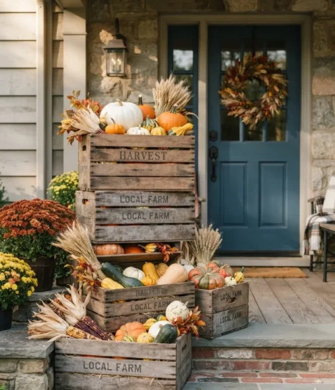 Rustic Wooden Crate Display