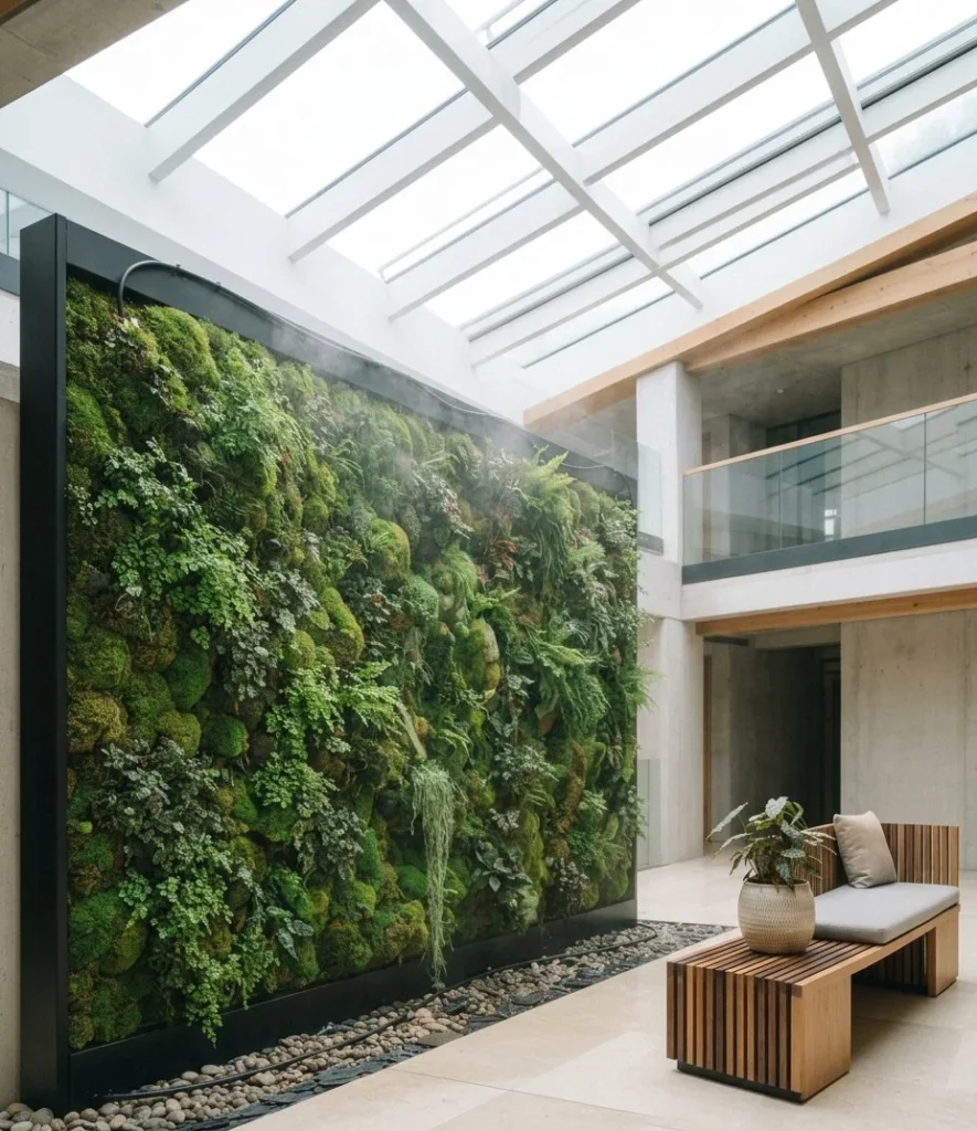 Living Moss Wall with Irrigation System