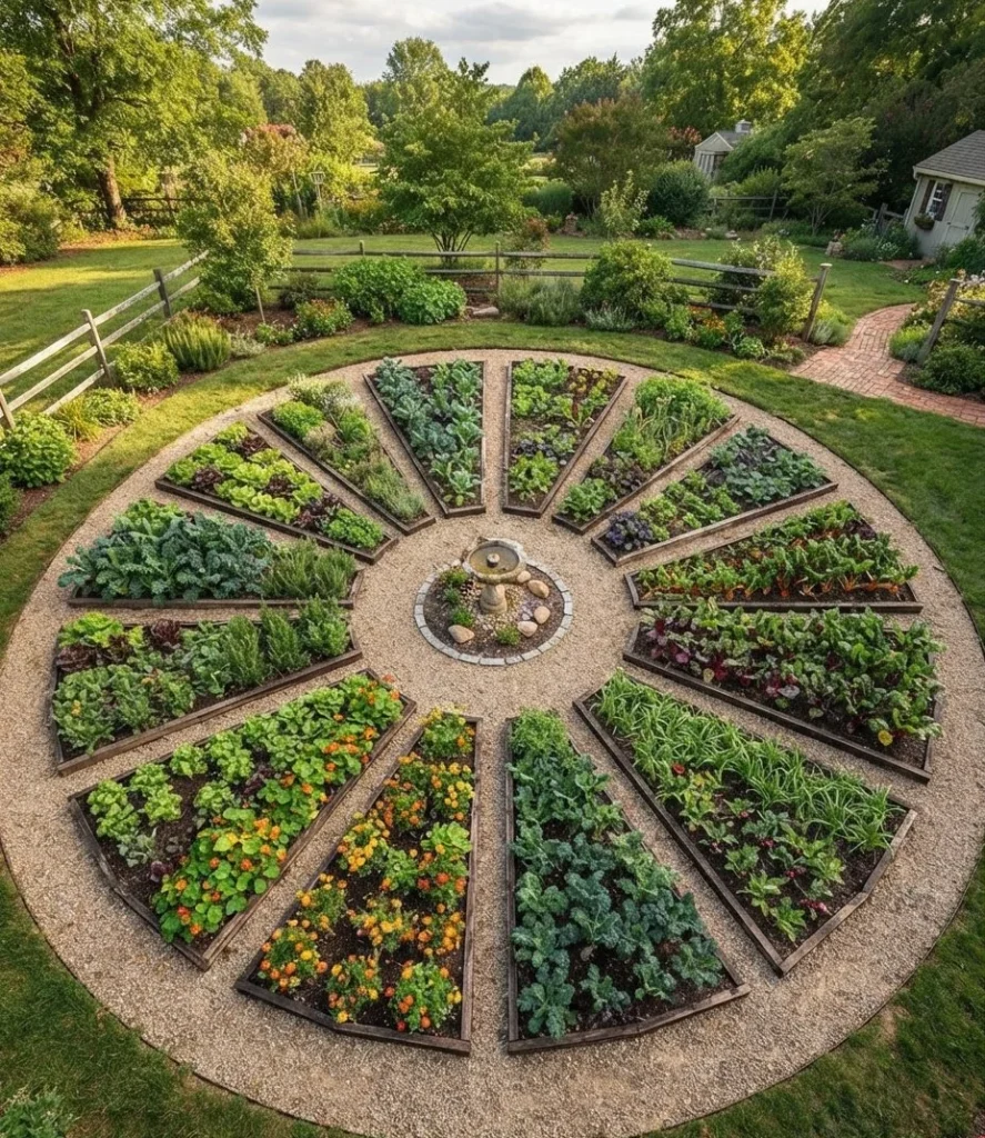 Mandala Wheel Garden Layout