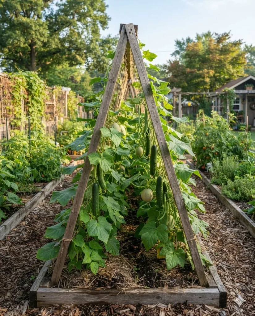 Vertical Trellis Row Garden